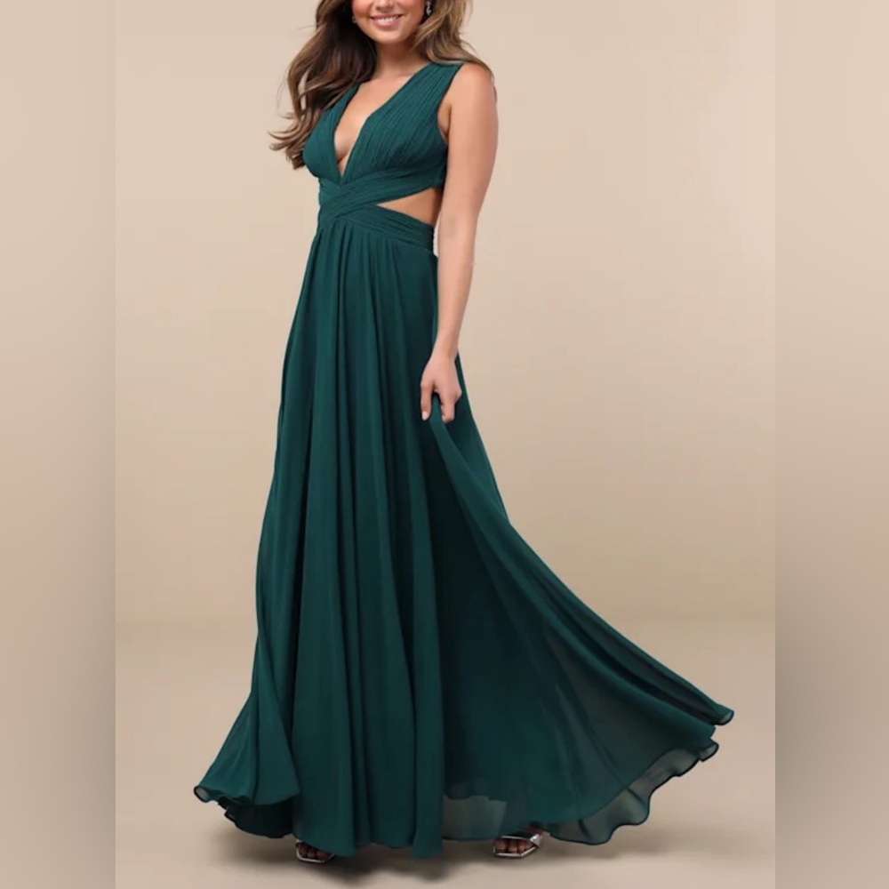 Lulu's Deep Green Maxi Dress